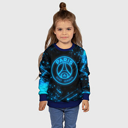Свитшот детский PSG NEON STYLE SPORT ПСГ НЕОН, цвет: 3D-синий — фото 2
