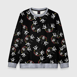 Свитшот детский КОРОЛЬ И ШУТ ЛОГО ПАТТЕРН, цвет: 3D-меланж