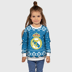 Свитшот детский Реал Мадрид Новогодний, цвет: 3D-белый — фото 2