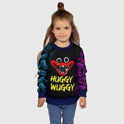 Свитшот детский POPPY PLAYTIME ПОППИ ПЛЕЙТАЙМ ХАГГИ ВАГГИ NEON НЕО, цвет: 3D-синий — фото 2