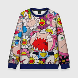 Свитшот детский Takashi Murakami кричащий арт, цвет: 3D-синий