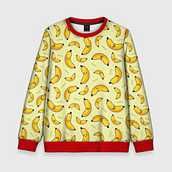 Свитшот детский Банановый Бум, цвет: 3D-красный