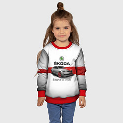 Свитшот детский Skoda Rapid Sport, цвет: 3D-красный — фото 2