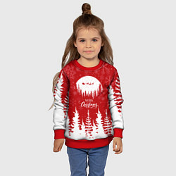 Свитшот детский Merry Christmas Новогодний шар, цвет: 3D-красный — фото 2