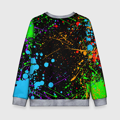 Детский свитшот Geometry Dash: Splashes of Paint / 3D-Меланж – фото 2