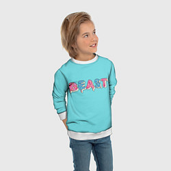 Свитшот детский Mr Beast Donut, цвет: 3D-белый — фото 2