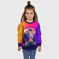 Свитшот детский JOJO BIZARRE ADVENTURE ДЖО ДЖО ГРАДИЕНТ, цвет: 3D-синий — фото 2