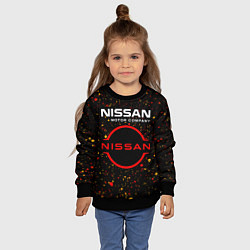 Свитшот детский NISSAN - Брызги, цвет: 3D-черный — фото 2