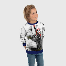 Свитшот детский КРАТОС С МЕЧАМИ, БОГ ВОЙНЫ, цвет: 3D-синий — фото 2