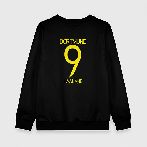 Детский свитшот Haaland 9 - Borussia Dortmund / 3D-Черный – фото 2