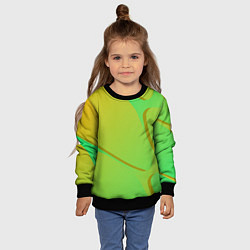 Свитшот детский Градиентная абстракция, цвет: 3D-черный — фото 2