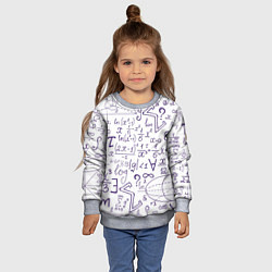 Свитшот детский МАТЕМАТИЧЕСКИЕ ФОРМУЛЫ НАУКА, цвет: 3D-меланж — фото 2