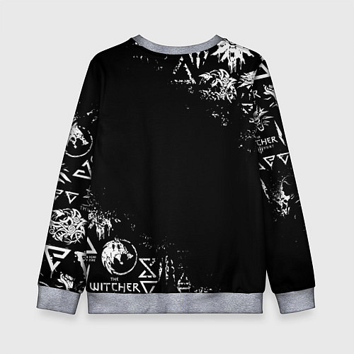 Детский свитшот ВЕДЬМАК КАЕР МОРХЕН, ШКОЛА ВОЛКА / 3D-Меланж – фото 2