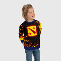 Свитшот детский DOTA 2 FIRE LOGO ДОТА 2 ОГНЕННЫЙ ЛОГО, цвет: 3D-синий — фото 2