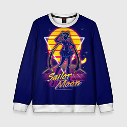 Свитшот детский Сейлор Мун космос, цвет: 3D-белый