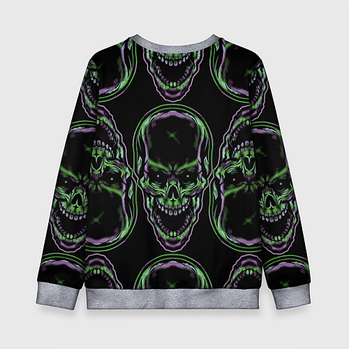 Детский свитшот Skulls vanguard pattern 2077 / 3D-Меланж – фото 2
