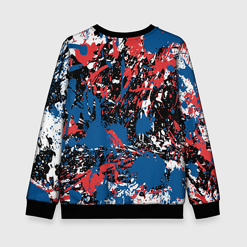 Детский свитшот PSG БРЫЗГИ КРАСОК СПОРТ / 3D-Черный – фото 2