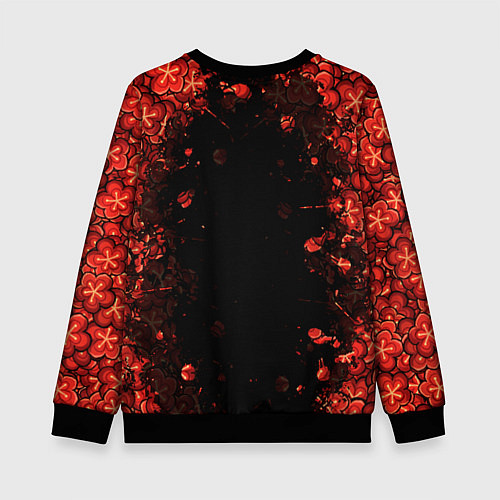 Детский свитшот GENSHIN IMPACT HU TAO ГЕНШИН ИМПАКТ ХУ ТАО FLOWERS / 3D-Черный – фото 2