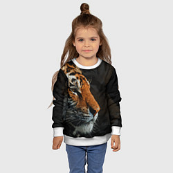 Свитшот детский АМУРСКИЙ ТИГР TIGER, цвет: 3D-белый — фото 2