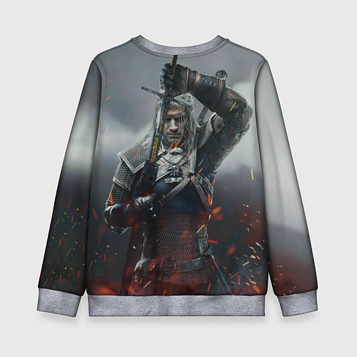 Детский свитшот ВЕДЬМАК СЕРИАЛ ДИКАЯ ОХОТА / 3D-Меланж – фото 2