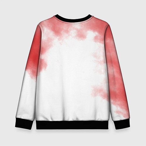 Детский свитшот Сайтама красный дым One Punch-Man / 3D-Черный – фото 2