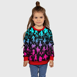 Свитшот детский ГЕНШИН ИМПАКТ НЕОН ПЕРСОНАЖИ ИГРЫ GENSHIN IM ACT L, цвет: 3D-красный — фото 2