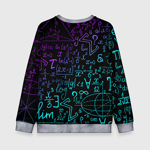 Детский свитшот НЕОНОВЫЕ ФОРМУЛЫ NEON FORMULAS / 3D-Меланж – фото 2