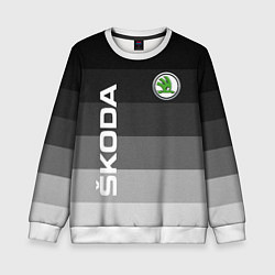 Свитшот детский SKODA, ШКОДА ГРАДИЕНТ, цвет: 3D-белый