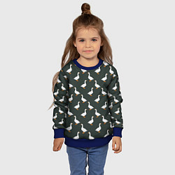 Свитшот детский Гуси паттерн, цвет: 3D-синий — фото 2
