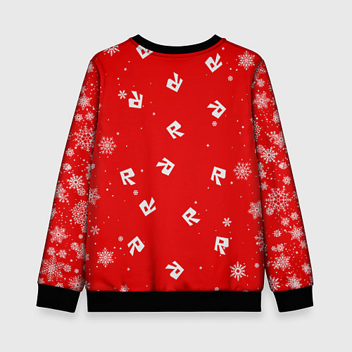 Детский свитшот НОВОГОДНИЙ СВИТЕР ROBLOX РОБЛОКС НОВЫЙ ГОД 2022 / 3D-Черный – фото 2