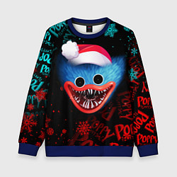 Свитшот детский ХАГИ ВАГИ НОВОГОДНИЙ POPPY PLAYTIME НОВЫЙ ГОД 2022, цвет: 3D-синий
