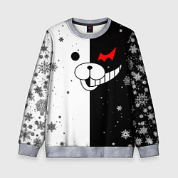 Детский свитшот НОВОГОДНИЙ МОНОКУМА ЧЁРНО БЕЛЫЙ НОВЫЙ ГОД 2022