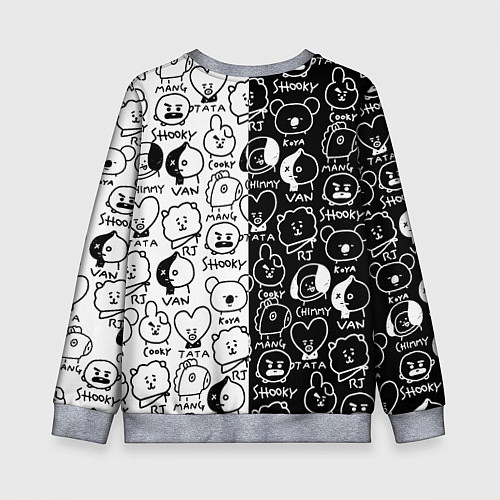 Детский свитшот Permission To Dance SPLIT BT21 / 3D-Меланж – фото 2