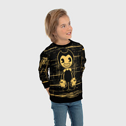 Свитшот детский Bendy and the ink machine - Бенди, цвет: 3D-черный — фото 2