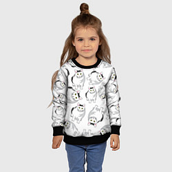Свитшот детский КОТИКИ МЕМ МЯУ, цвет: 3D-черный — фото 2
