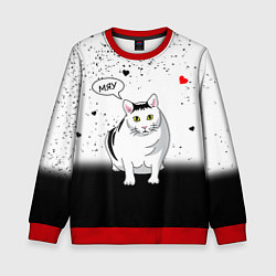 Свитшот детский CAT LOVE, цвет: 3D-красный