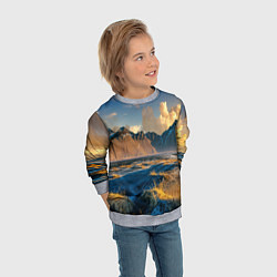 Свитшот детский Красивый горный пейзаж, цвет: 3D-меланж — фото 2