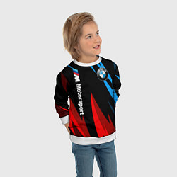 Свитшот детский BMW Логотип Узор, цвет: 3D-белый — фото 2