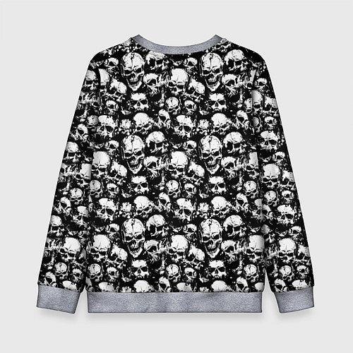 Детский свитшот Screaming skulls / 3D-Меланж – фото 2