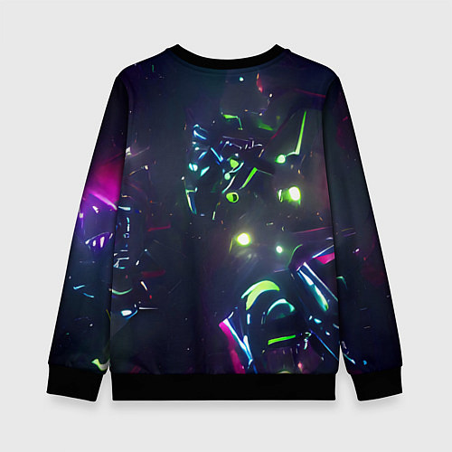 Детский свитшот Космическая битва / 3D-Черный – фото 2