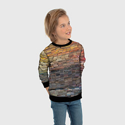 Свитшот детский Книжные кирпичики знаний, цвет: 3D-черный — фото 2
