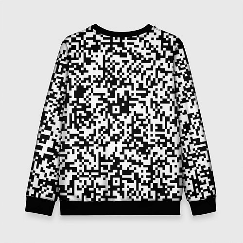 Детский свитшот Стиль QR код / 3D-Черный – фото 2