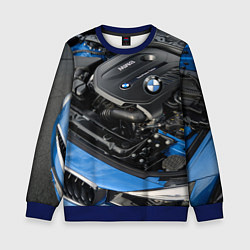 Свитшот детский BMW Engine Twin Power Turbo, цвет: 3D-синий