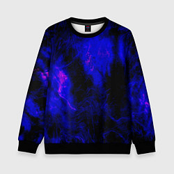 Свитшот детский Purple Tie-Dye, цвет: 3D-черный