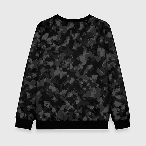 Детский свитшот ТЁМНЫЙ КАМУФЛЯЖ / 3D-Черный – фото 2