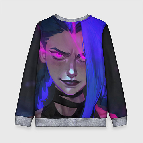 Детский свитшот League Of Legends Arcane ДЖИНКС Jinx Powder / 3D-Меланж – фото 2