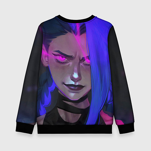 Детский свитшот League Of Legends Arcane ДЖИНКС Jinx Powder / 3D-Черный – фото 2