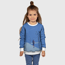 Свитшот детский Пробежка, цвет: 3D-белый — фото 2