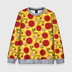 Свитшот детский Pizza salami, цвет: 3D-меланж