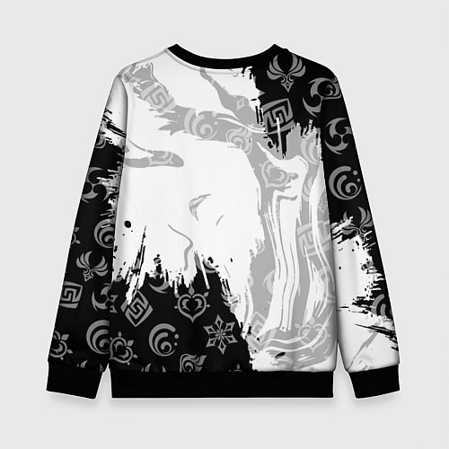 Детский свитшот Genshin Impact электро стихия / 3D-Черный – фото 2